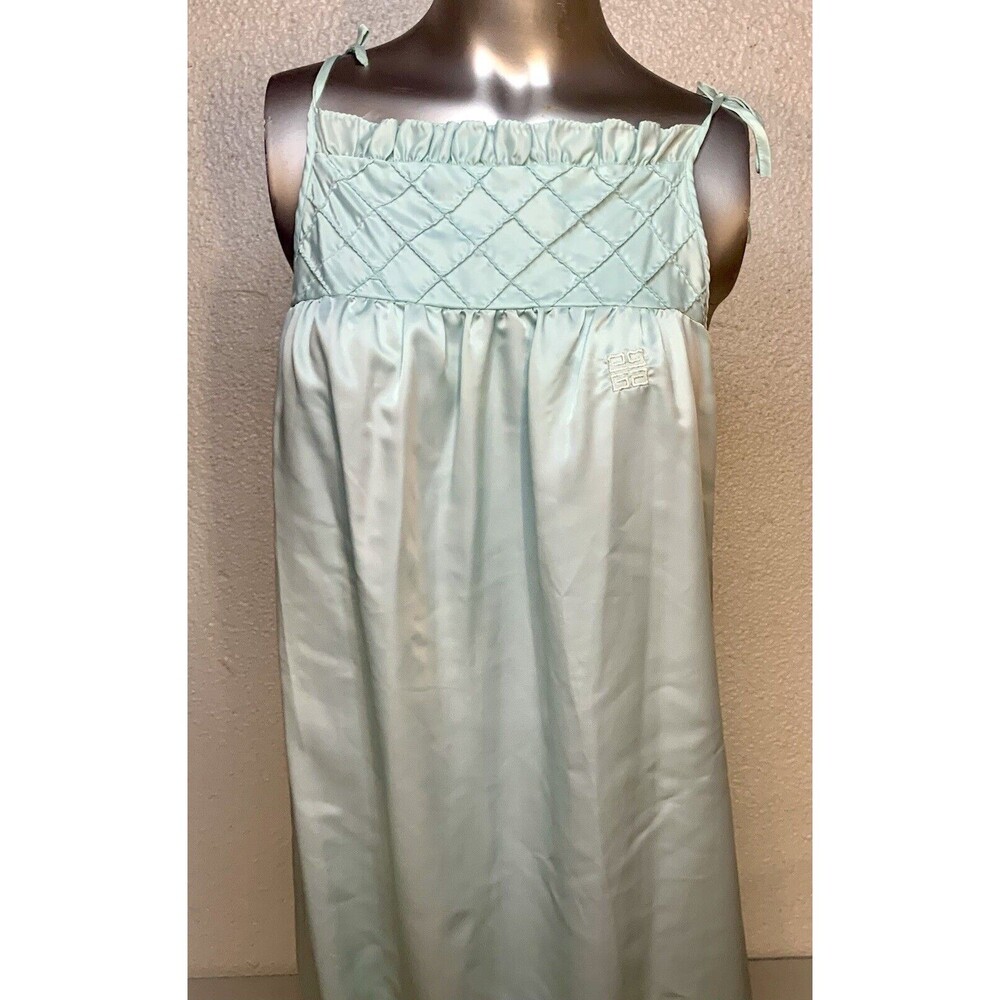 Givenchy Intimates Paris Silk Blend Light Teal nightgown Sleep Dress S Vintage